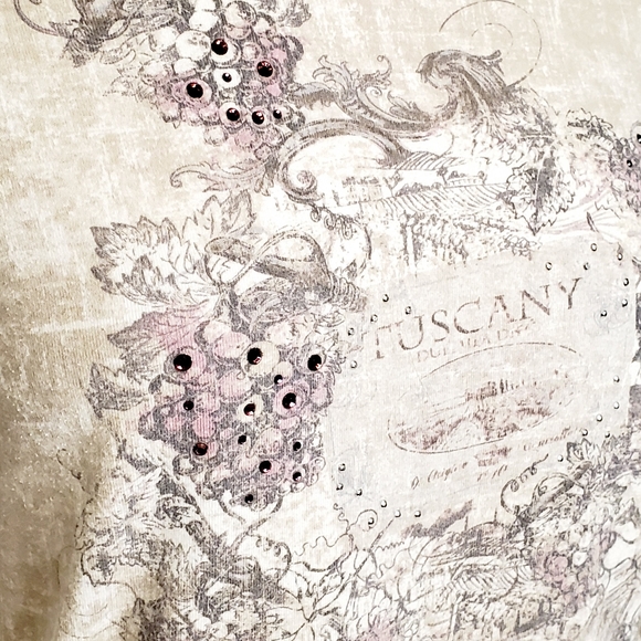 Nicole Miller 3/4 Sleeve Cotton Top - Picture 3 of 10